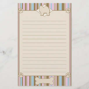 Stripte Samoyed Stationery Briefpapier