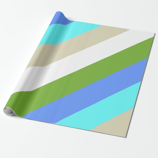 Stripte Strandfarben von Sint Maarten Geschenkpapier (Ungerollt)
