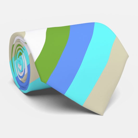 Stripte Strandfarben von Sint Maarten Krawatte (Gerollt)