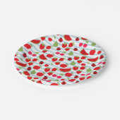 Stripte Summer Fruchtpapier-Teller Pappteller (Schrägansicht)