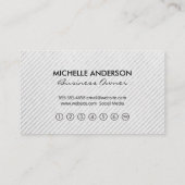 Stripte Textur | Damen Beauty Loyalty Treuekarte (Rückseite)