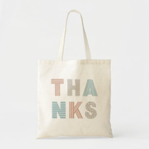 Stripte und gepunktete Typografie Minimalistisch Tragetasche