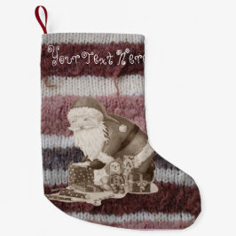 Stripteppiche santa bereitet sich auf Weihnachten  Kleiner Weihnachtsstrumpf