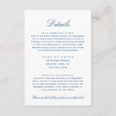 Stripter Bass Wedding Details Hotel Info QR Code Begleitkarte (Vorderseite)