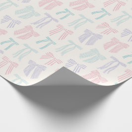 Stripter Coquette Bows minz pink lilac Geschenkpapier