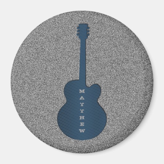 Stripter Gitarrenmagnet, dunkelblau Magnet (Vorne)