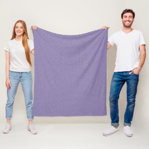 Stripter Herringbone-Lavendel Fleecedecke