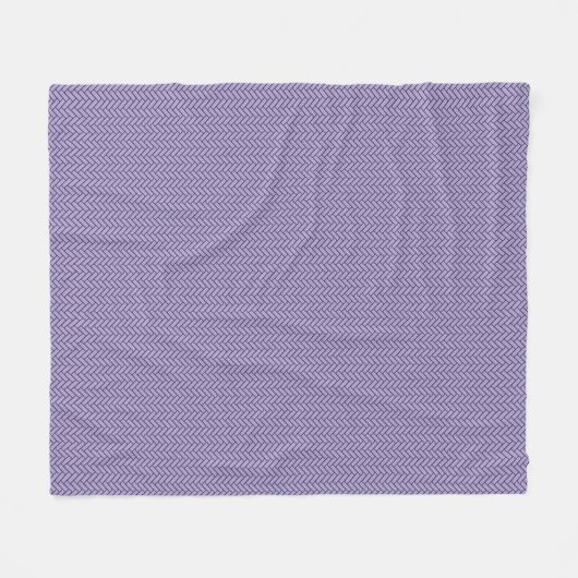 Stripter Herringbone-Lavendel Fleecedecke (Vorderseite (Horizontal))