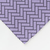 Stripter Herringbone-Lavendel Fleecedecke (Ecke)