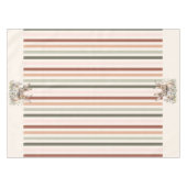 Stripter Pastel Bunny Border Spring Tischdecke (Vorderseite (Horizontal))