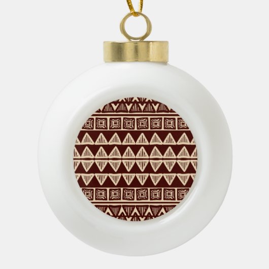 Stripter Stamm: Zierkunst. Keramik Kugel-Ornament (Vorderseite)