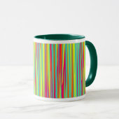 Striptes abstraktes Design Tasse (VorderseiteRechts)