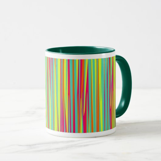 Striptes abstraktes Design Tasse (VorderseiteRechts)