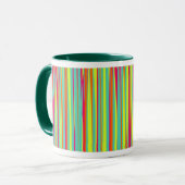 Striptes abstraktes Design Tasse (Vorderseite Links)