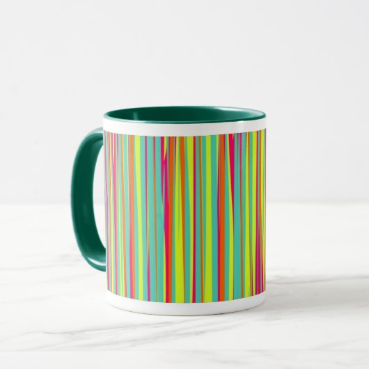 Striptes abstraktes Design Tasse (Vorderseite Links)