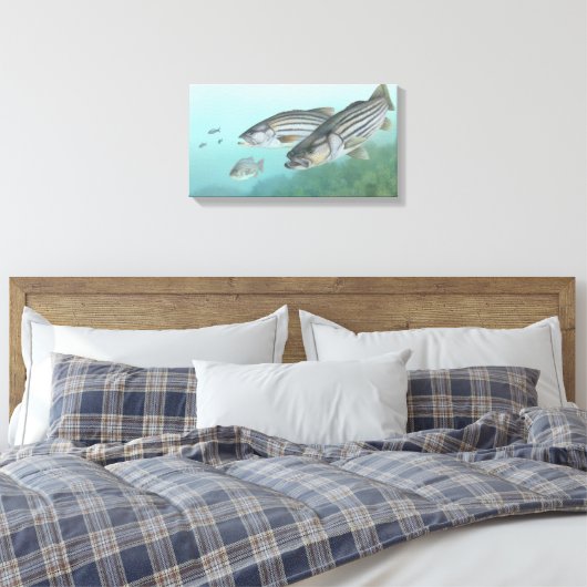 Striptes Bassmalen Leinwanddruck (Insitu (Schlafzimmer))