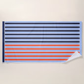 Striptes Cotton Beach Handtuch (Vorderseite)