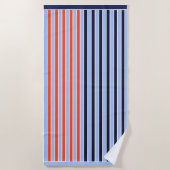 Striptes Cotton Beach Handtuch (Vorderseite)