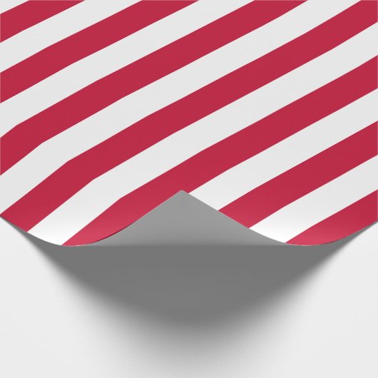 Striptes Geschenkpapier rot-weiß 10 (Ecke)