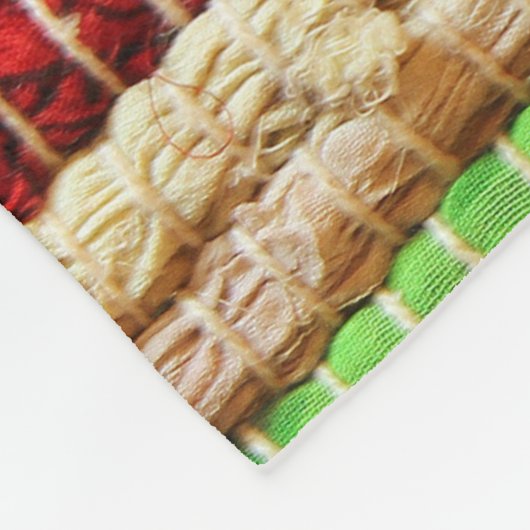 Striptes Gewebeseil webt natürlich Fleecedecke (Ecke)