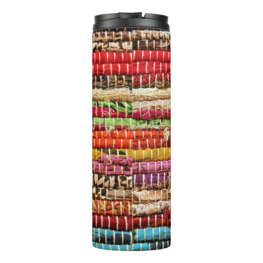 Striptes Gewebeseil webt natürlich Thermosbecher (Rückseite)