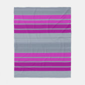 Striptes graues lila Modemuster Fleecedecke (Vorderseite)