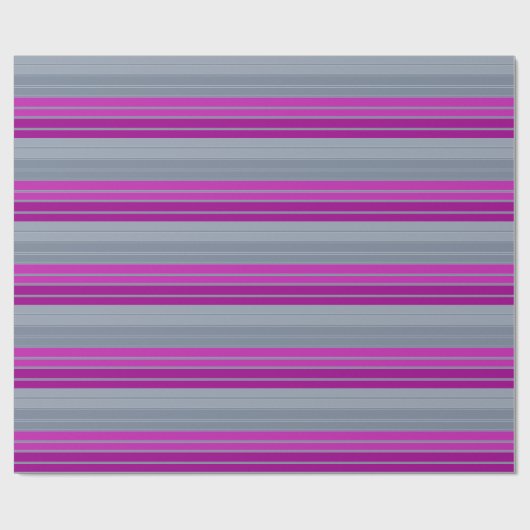 Striptes graues lila Modemuster Geschenkpapier (Flach)