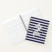 Striptes Nautical Sailing Notebook Notizbuch (Innenseite)
