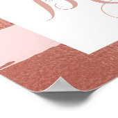 Striptes Rose Gold Foto Stand Prop Poster (Ecke)