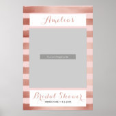 Striptes Rose Gold Foto Stand Prop Poster (Vorne)