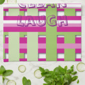 Striptes Teetuch - Persönlich gestalten Handtuch (Gefaltet)