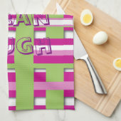 Striptes Teetuch - Persönlich gestalten Handtuch (Viertel Falte)