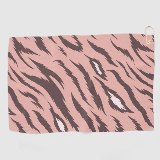 Striptes Tiger-Pelzmuster Golfhandtuch (Horizontal)