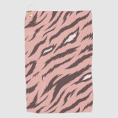 Striptes Tiger-Pelzmuster Golfhandtuch (Vorderseite)