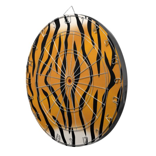 Striptes Tigermuster Dartscheibe (Vorderseite rechts)