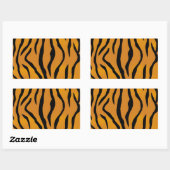 Striptes Tigermuster Rechteckiger Aufkleber (Blatt)