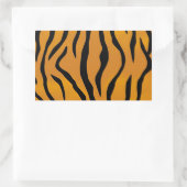 Striptes Tigermuster Rechteckiger Aufkleber (Tasche)