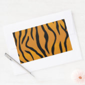 Striptes Tigermuster Rechteckiger Aufkleber (Umschlag)