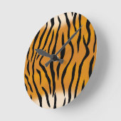Striptes Tigermuster Runde Wanduhr (Winkel)