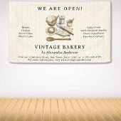 Striptes Vintages Kochgeschirr Banner