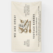 Striptes Vintages Kochgeschirr Banner (Vertikal)