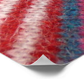 Striptes Wollgewebe: gemütlich, stilvoll Poster (Ecke)