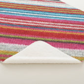 Striptes Wollgewebe: gemütlich, stilvoll Sherpadecke (3/4)