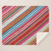 Striptes Wollgewebe: gemütlich, stilvoll Sherpadecke (Vorderseite (Horizontal))
