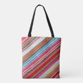 Striptes Wollgewebe: gemütlich, stilvoll Tasche (Rückseite)