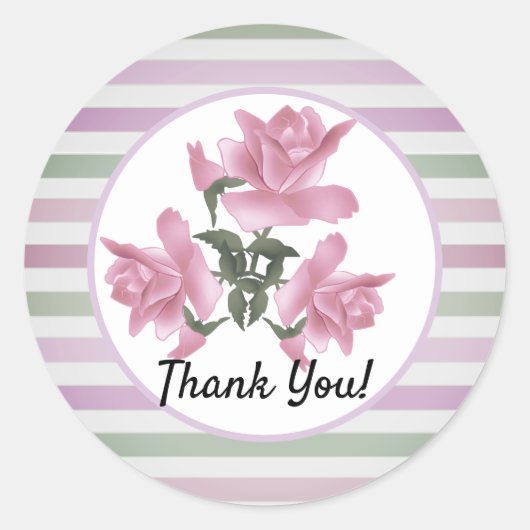 Striptes, zartes Muster Klassischer Rundkleber Runder Aufkleber (Vorderseite)