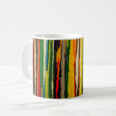 Stripy abstrakt Art Tasse (Vorderseite Links)