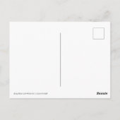 Stripy Black and White Cat Illustration Postkarte (Rückseite)