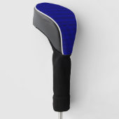 Stripy Blue Golf Head Cover Headcover (angewinkelt)