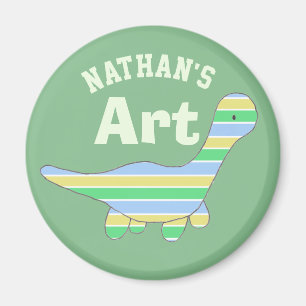 Stripy Dinosaurier Magnet